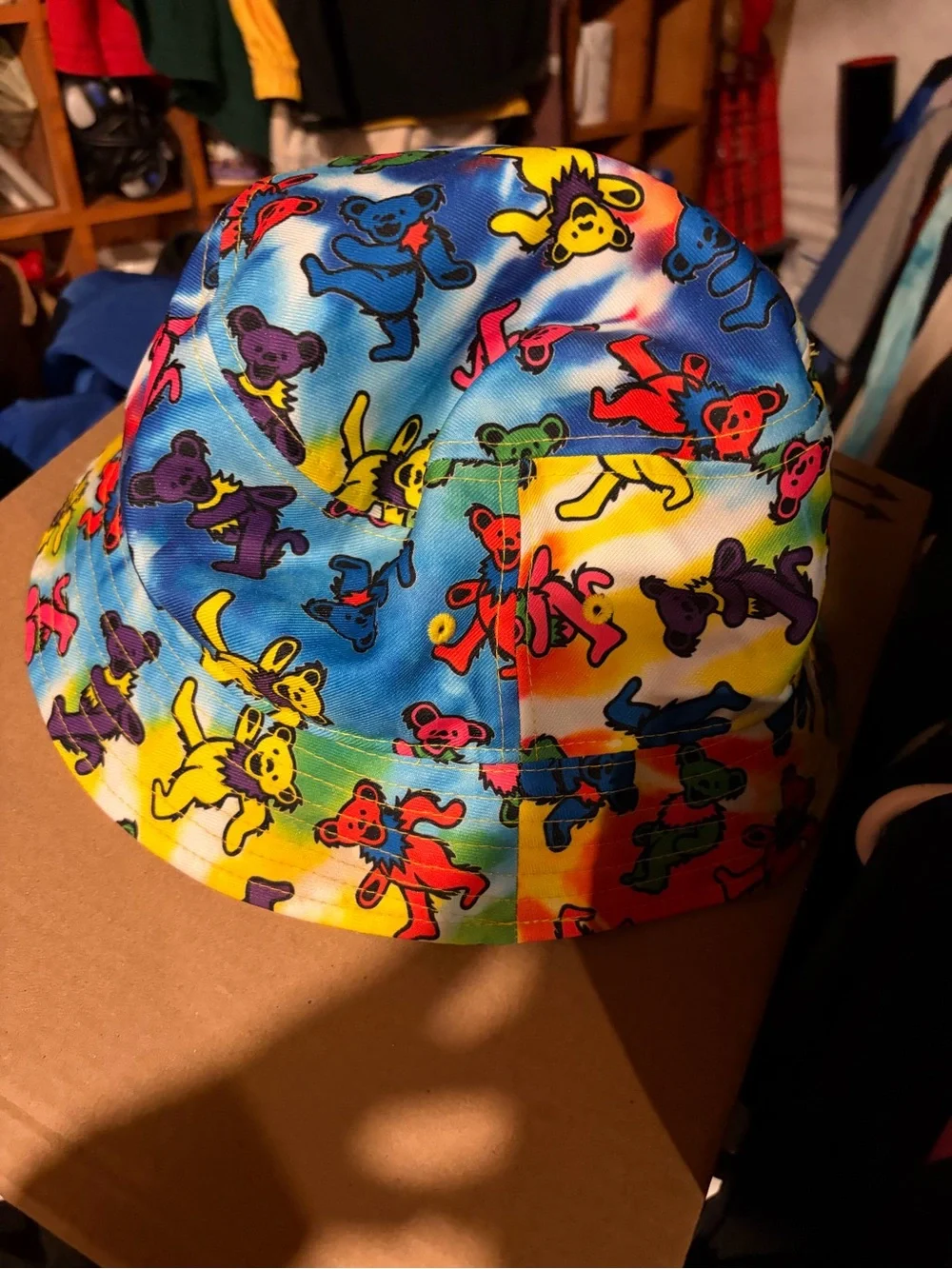Authentic Grateful Dead Bears Bucket Hat outdoor rainbow cap OSFA